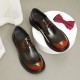 Design Leather Shoes - Men's High-quality Genuine Leather Shiny Finish Large-head Business Casual Shoes