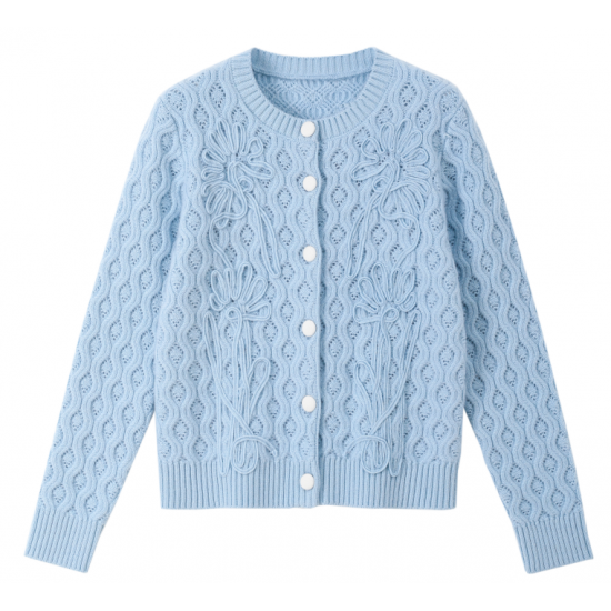 Openwork Knitted Cardigan