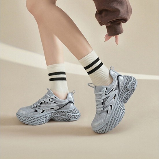 Custom 3D Printing Thick Sole Non-Slip Elastic Soft Sports Shoes Casual Beach Walking Style for Men