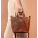 Ladies' Retro Crazy Horse Leather Handbag, Fashionable, Simple, Versatile, Large Capacity Crossbody Bag
