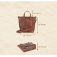 Ladies' Retro Crazy Horse Leather Handbag, Fashionable, Simple, Versatile, Large Capacity Crossbody Bag