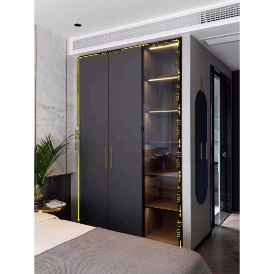 Sliding Door Custom Cabinets Home Multi-color Bedroom Furniture White Cabinets Wardrobe Wooden Wardrobe