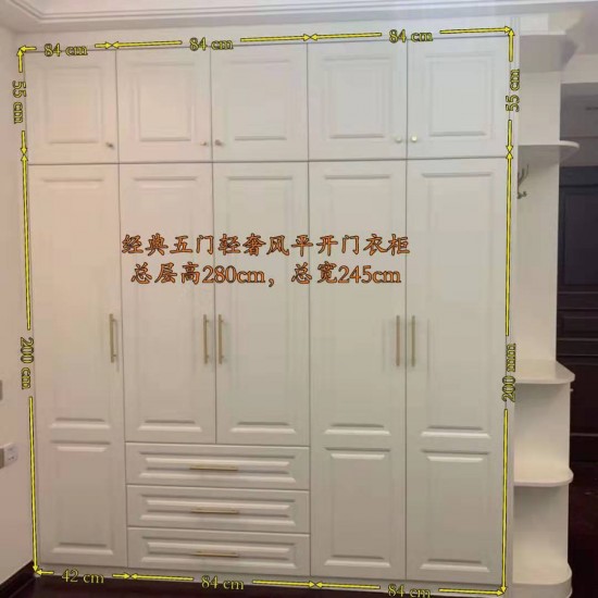 Sliding Door Custom Cabinets Home Multi-color Bedroom Furniture White Cabinets Wardrobe Wooden Wardrobe