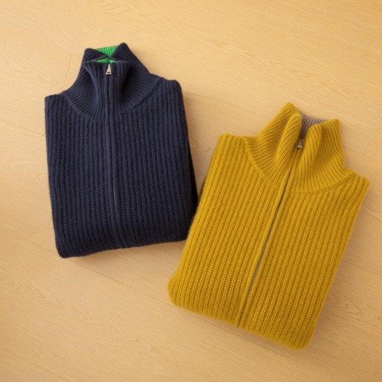 Men's Pure Cashmere Five-Needle Padded Cardigan Coat Casual Oversize XXL with 3D Christmas Print and Logo for Winter Warmth