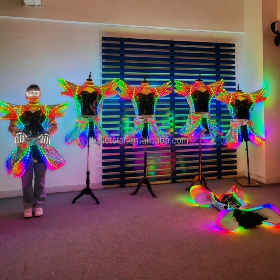 Women's LED Disco Dance Skirt Light up Bar Sparkle Skirts Ballet Dance Skirt for Halloween Wear Party Novelties for Party