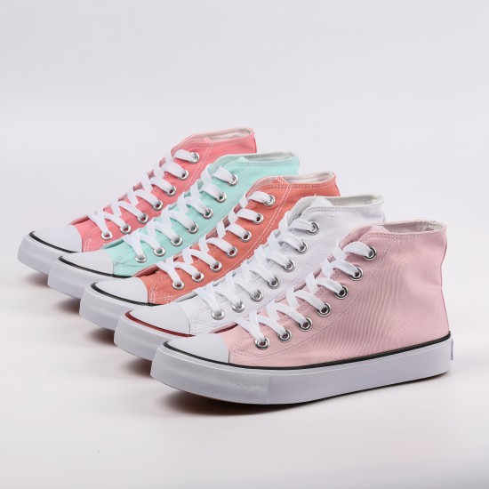 Wholesale Casual Shoes High Top Fashion Classic White Canvas Shoes