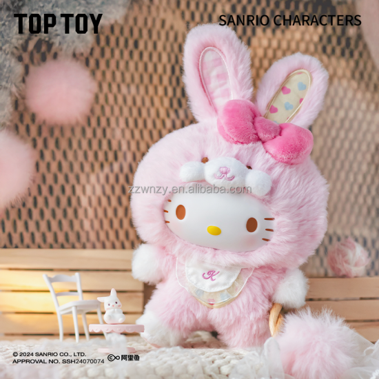 High Quality Official Store TOPTOY Sa Nrio Family Vinyl Plush Ku Roba Bunny Series Blind Box Toy Figure Statues Gift Collection