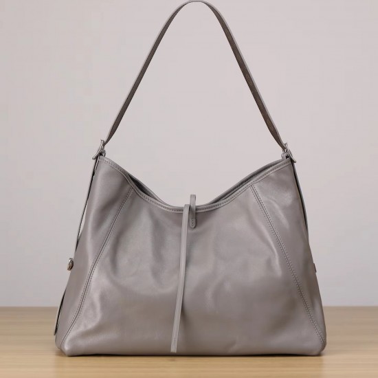 Genuine Leather Tote Bag with Embroidery Decoration Portable Open Closure Multiple Colors Direct Wholesale From China Factory