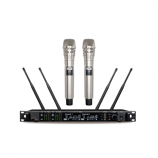 Wireless Microphone AD4D-1 Professional 2 Channel UHF Wireless  Handheld Microphone for Karaoke Stage Performance Live   Show