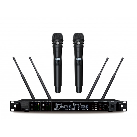 Wireless Microphone AD4D-1 Professional 2 Channel UHF Wireless  Handheld Microphone for Karaoke Stage Performance Live   Show