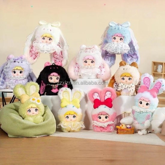 Official Legit Nommi 2nd Generation Sweetheart Rabbit Series Plush Toy Keychains Stuffed Animals Keyring Charm Handbag Pendant