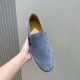 2025 New Men Suede Loafers Flat Slip-On Shoes Casual Comfort Style for Office Daily Wear Driving and Weekend Outings