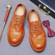 Big Head Business Business Formal Leather Shoes Party Genuine Leather Shoes Goodyear Embossed Handmade Sole Men's Shoes