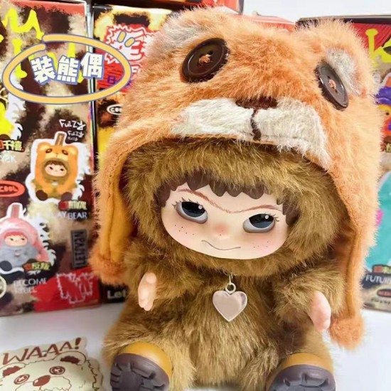 Genuine Letsvan Wakuku Fuzzy Trendy Party Series Blind Box Gen 1 Vinyl Plush Dolls Hanging Keychain Decor Kawaii Gift Toy Set