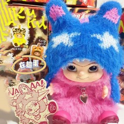 Genuine Letsvan Wakuku Fuzzy Trendy Party Series Blind Box Gen 1 Vinyl Plush Dolls Hanging Keychain Decor Kawaii Gift Toy Set