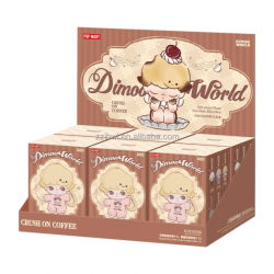 Original Popmart DIMOO Crush on Coffee Series-Soft-faced Plush Doll Keychain Action Collectible Mystery Box Plush Keychain Toys