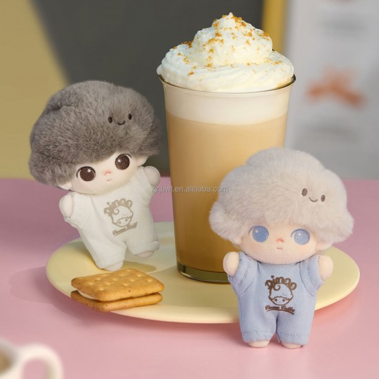 Original Popmart DIMOO Crush on Coffee Series-Soft-faced Plush Doll Keychain Action Collectible Mystery Box Plush Keychain Toys