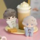 Original Popmart DIMOO Crush on Coffee Series-Soft-faced Plush Doll Keychain Action Collectible Mystery Box Plush Keychain Toys