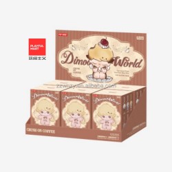 Original Popmart New DlMOO Crush on Coffee Series Soft Faced Plush Keychain Blind Box Plush Keychain Figurines and Ornament