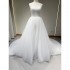 LY-WD0029 Elegant A-Line Ivory Wedding Dress Simple Looking Bridal Lace Skirt with Off-Shoulder Sleeveless for Plus Size Bride