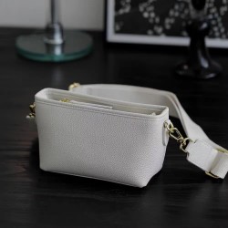 2025 New Minimalist Versatile Fashion Crossbody Bag Cowhide Exquisite Small Single Shoulder Top Layer Leather Zipper Closure