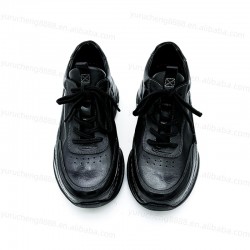 Men's Retro Leather Shoes with Thick Sole Casual Lace-Up Design All-Match Dress Shoes Business Dress Shoes Formal Occasion