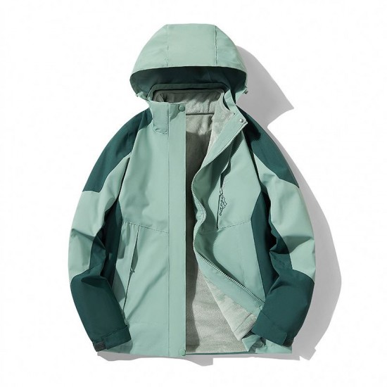 Three-in-one Storm Jacket Custom logo High-end Plus Fleece Two Coats Outdoor Mountaineering Work Clothes