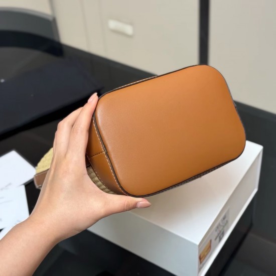 Manufacturer's Genuine Leather Casual Cotton Tote Bag Large Capacity Open Closure Durable Portable for Daily Commute Beach