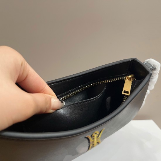 2025 New Fashion Wandering Moon Women's Genuine Leather Single Shoulder Spring Bag Durable Rhinestone Buckle Versatile for Daily