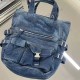 2025 Vintage Jean Denim Tote Shoulder Bag for Women Large Eco-Friendly Shopping Bag with Hole for Students and Girls Celines