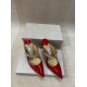 High-quality Real-shot Pointed-toe High-heeled Rhinestone Women's Shoes, Mule Sandals