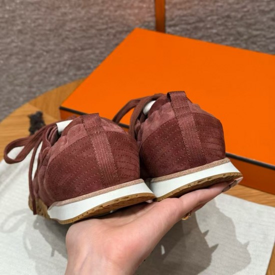 High-quality Handmade Multi-color Lace-up Training Shoes with Suede Soles, Suitable for Casual and Sporty Women's Wear.