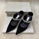 High-quality Real-shot Pointed-toe High-heeled Rhinestone Mesh Women's Shoes