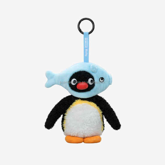 POPMARTT Authentic 100% New Baby Molly X Pingu Happy Fishing Series-Vinyl Plush Pendant Blind Box Toys Keychain Mystery Boxes