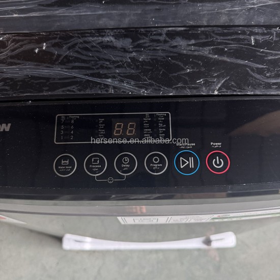 7kg Grey/Black Top Load Washing Machine With Inverter Motor Energy Saving Low Noise 15 Programs Quick Wash Africa EU US