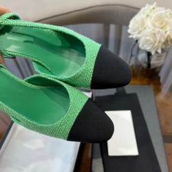 High-quality New Color-matched Genuine Leather Women's High-heeled Sandals with Thick Heels, Single Shoes