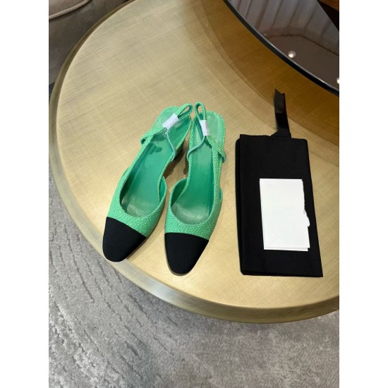 High-quality New Color-matched Genuine Leather Women's High-heeled Sandals with Thick Heels, Single Shoes