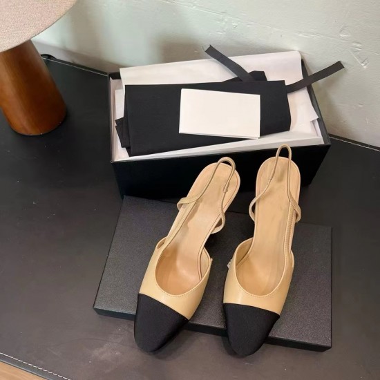 High-quality New Multi-color Genuine Leather High-heeled Women's Sandals with Thick Heels, Single Shoes