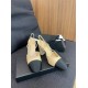 High-quality New Multi-color Genuine Leather High-heeled Women's Sandals with Thick Heels, Single Shoes