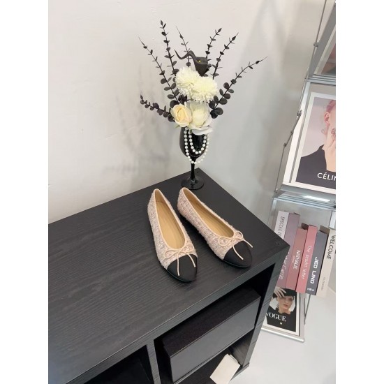 High-quality New Color-matched Comfortable Genuine Leather Ladies' Flat Shoes with Bow Tie, Casual Shoes