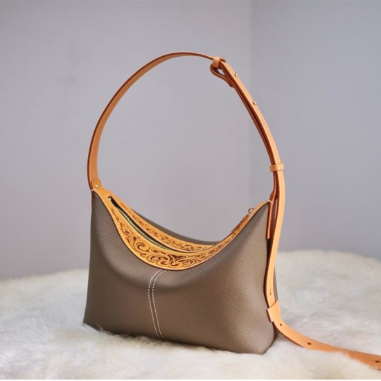 New Women's Retro Fashion Large Capacity Soft Leather Shoulder Tote Bag Wallet Handbag Can Be Customized