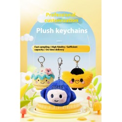 Custom Cartoon Doll Pendant Plush Keychain Toy Batch Customizable Key Figure Bag Accessory