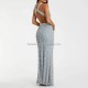 Wholesale Custom Cocktail Prom Manufacturer Low Moq Hand-beaded and Rhinestone-embellished Halter Evening Gown Dresses for Women