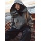 Canadian Outdoor Waterproof Jacket in Goose Style Windproof and Zipper Closure Solid Pattern Oversize Fashion for Hiking