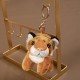 Soft 10cm Tiger Rabbit Panda Stuffed Animal Plush Keychain Toy Cotton Backpack Charm PP Stress Relief with OPP Bag Packaging