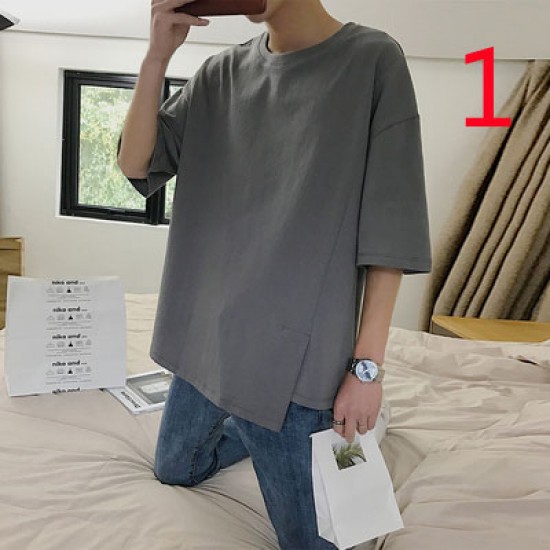 Summer 14887 New Slim Trend Round Neck Compassionate Men's Casual Clothes