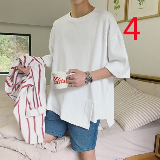 Summer 14887 New Slim Trend Round Neck Compassionate Men's Casual Clothes