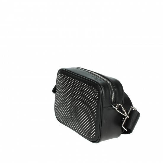 Black Leather Shoulder Bag X15.003 Single Handle Water Proof Fashion Style Autumn/Spring Season Button Closure