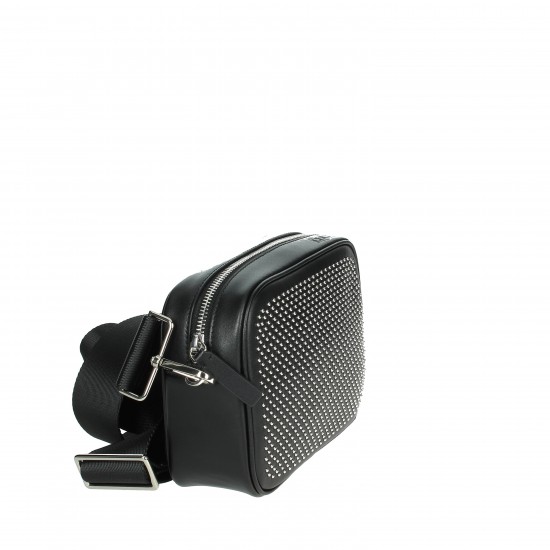 Black Leather Shoulder Bag X15.003 Single Handle Water Proof Fashion Style Autumn/Spring Season Button Closure