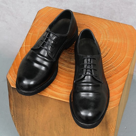 High-quality handmade custom men's leather shoes stylish and breathable suitable for both casual and office wear formal style
